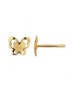 PENDIENTES ORO MARIPOSA NIÑA 2 postura