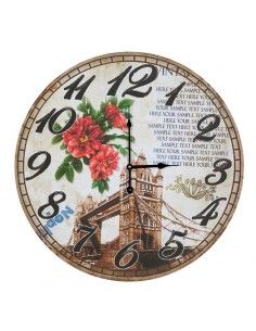 RELOJ DE PARED REDONDO FLORES 60cm