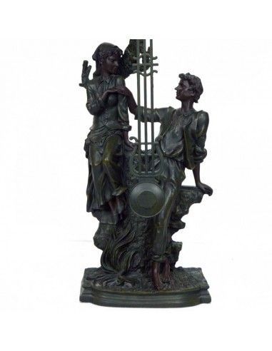 RELOJ DE SOBREMESA CON FIGURA DE PAREJA 78x33