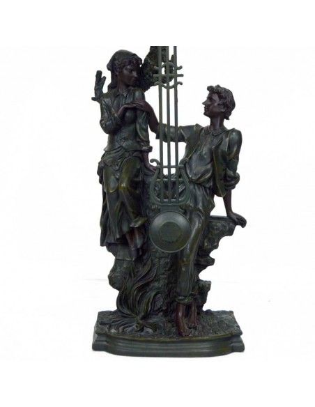 RELOJ DE SOBREMESA CON FIGURA DE PAREJA 78x33