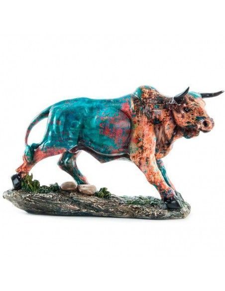 FIGURA TORO MULTICOLOR 21X32