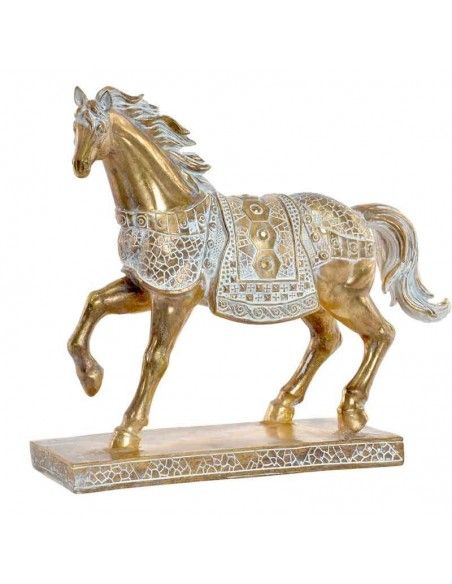 FIGURA DE CABALLO DECAPE Y DORADO