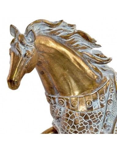 FIGURA DE CABALLO DECAPE Y DORADO