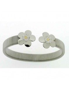 PULSERA DE ACERO-ORO FLOR