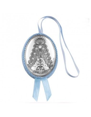 MEDALLON DE CUNA MUSICAL VIRGEN ROCIO 11x8