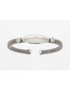 PULSERA DE ACERO CON PLACA DE GRABADO