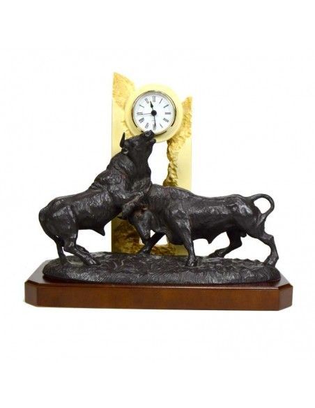 RELOJ DE SOBREMESA FIGURA DE TORO