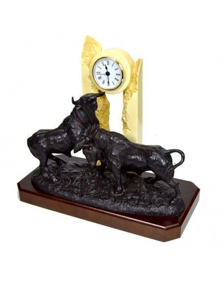 RELOJ DE SOBREMESA FIGURA DE TORO