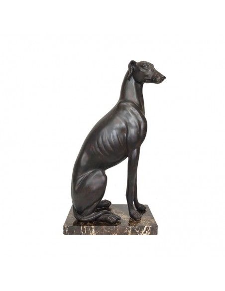 FIGURA GALGO GRANDE ENVEJECIDO
