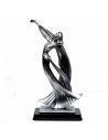 FIGURA BAILARINA RESINA PLATA 30x16