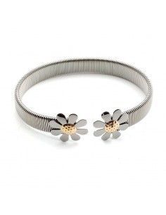 PULSERA DE ACERO-ORO FLOR