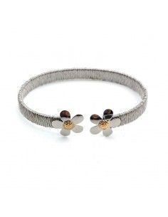 PULSERA MUJER FLOR ACERO-ORO 2