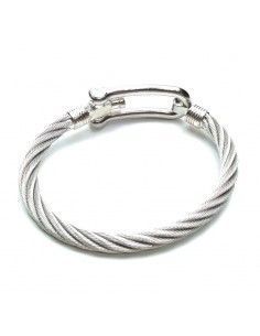 PULSERA HEBILLA HOMBRE ACERO Y PLATA 2