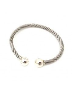 PULSERA MUJER BOLAS ACERO - PLATA 2
