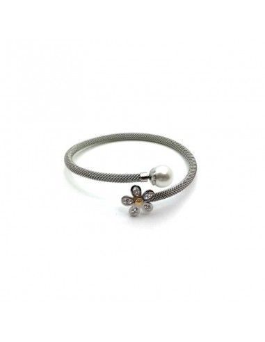 PULSERA MUJER FLOR - PERLA