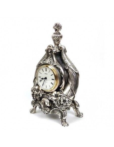 RELOJ DE SOBREMESA CON FIGURA DE PLATA