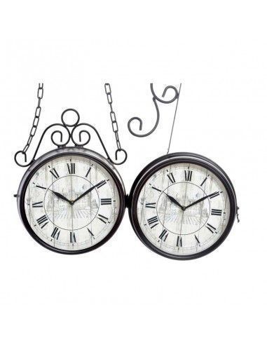 RELOJ DE PARED DOBLE CARA 35x45