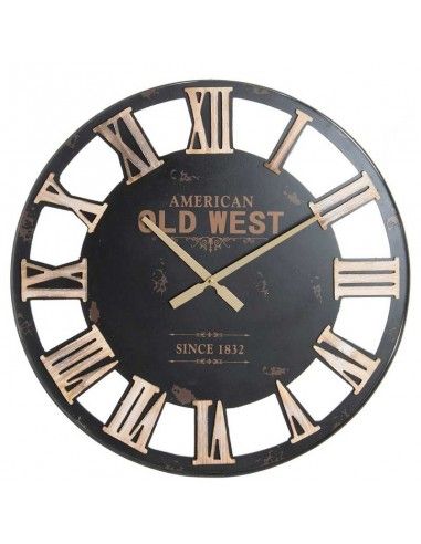 RELOJ DE PARED MADERA Y METAL 60cm