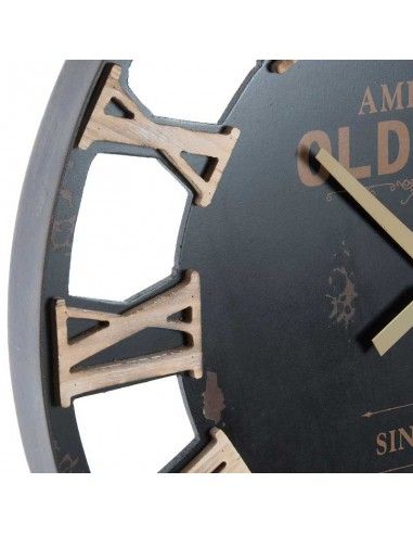 RELOJ DE PARED MADERA Y METAL 60cm