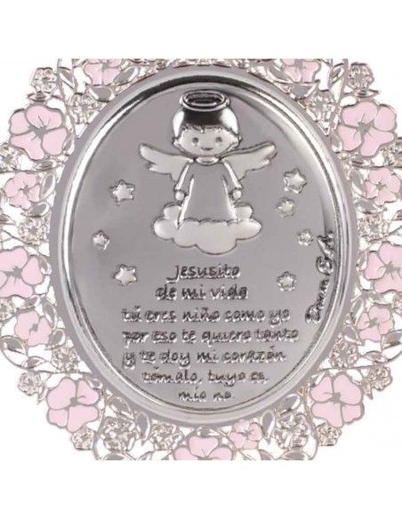 MEDALLON DE BEBE ÁNGEL GUARDA ESMALTE 6x7