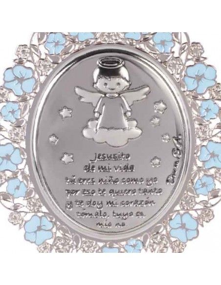 MEDALLON DE BEBE ÁNGEL GUARDA ESMALTE 6x7