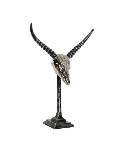 TROFEO ALUMINIO CUERNOS PLATEADO 56x41