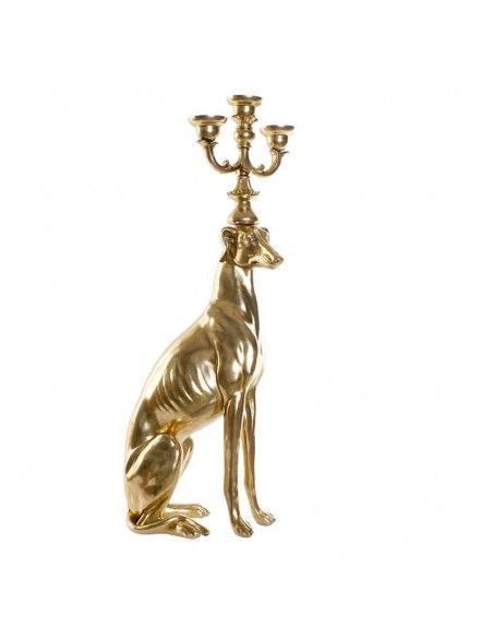 FIGURA GALGO CANDELABRO 75X39