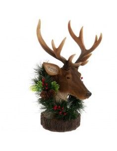FIGURA CIERVO RENO NAVIDEÑO 38.5x25