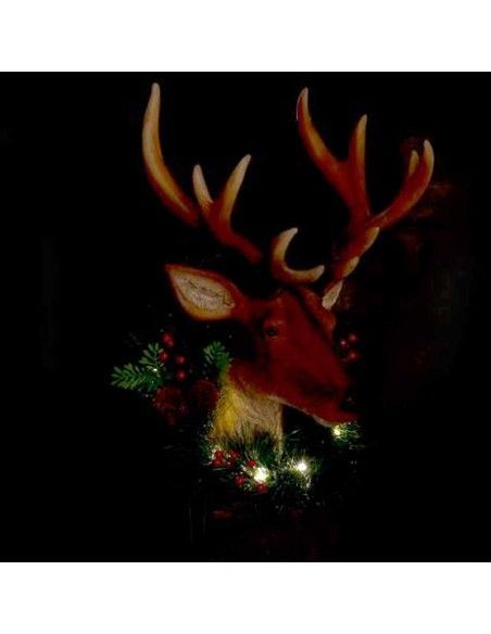 FIGURA CIERVO RENO NAVIDEÑO 38.5x25