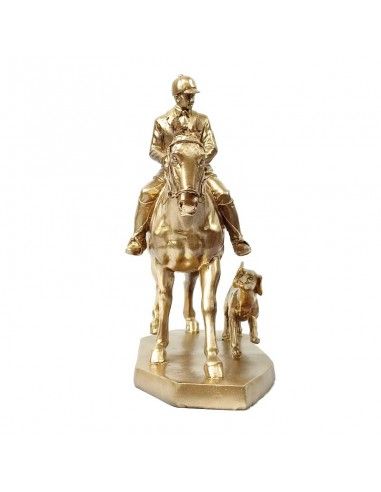 FIGURA DE CABALLO CON JINETE Y PERRO...