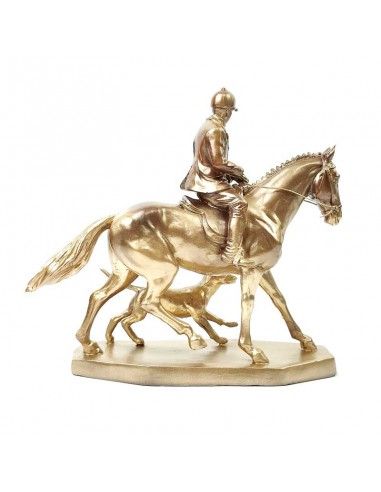 FIGURA DE CABALLO CON JINETE Y PERRO...