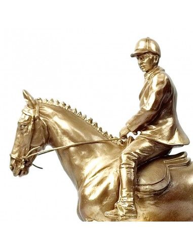 FIGURA DE CABALLO CON JINETE Y PERRO...