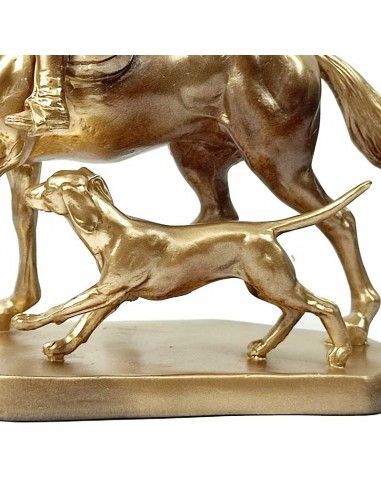 FIGURA DE CABALLO CON JINETE Y PERRO...