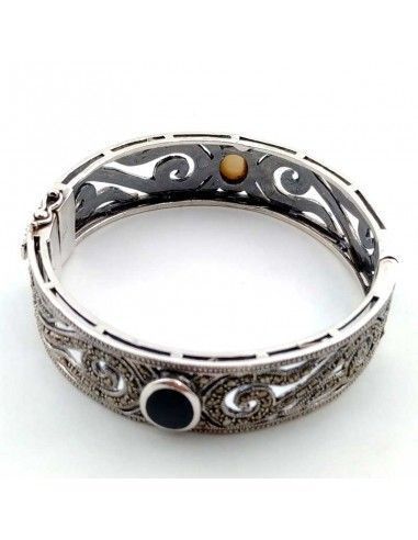 PULSERA SEÑORA DE FILIGRANA CON PIEDRAS