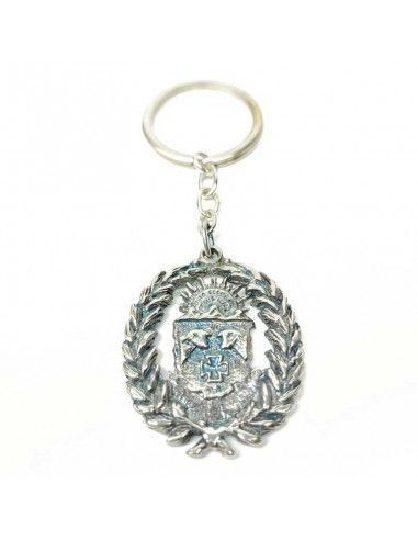 LLAVERO DE  PLATA CON INSIGNIA...