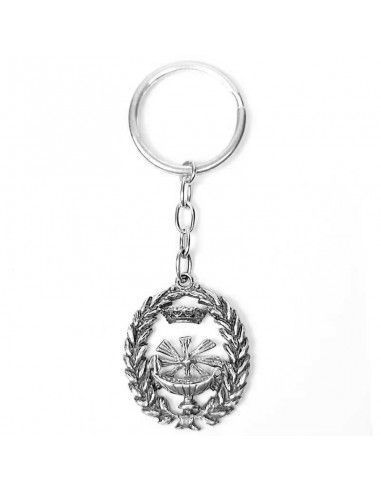 LLAVERO DE  PLATA CON INSIGNIA...