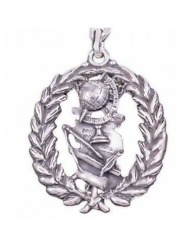 LLAVERO DE  PLATA CON INSIGNIA...