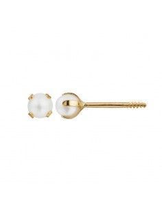 PENDIENTES PERLA GARRA ORO BEBE