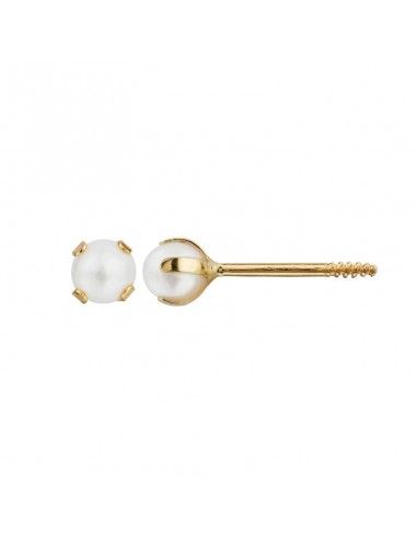 PENDIENTES PERLA GARRA ORO BEBE