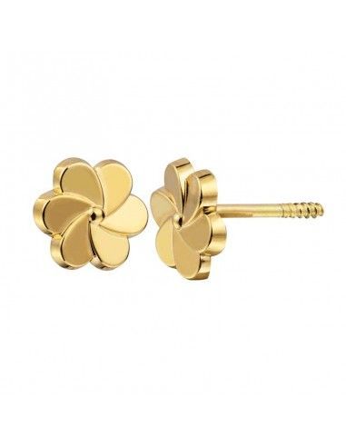 PENDIENTES ORO FLOR NIÑA 2 postura