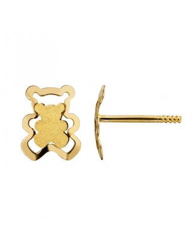 PENDIENTES ORO OSITO NIÑA 2 postura