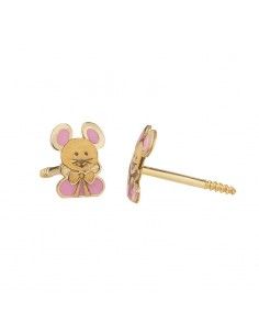 PENDIENTES ORO RATON NIÑA 2...