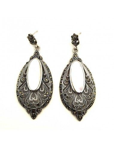 PENDIENTES PLATA FILIGRANA CON NACAR