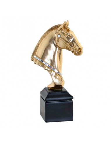 FIGURA DE CABALLO DORADO 36x18.7