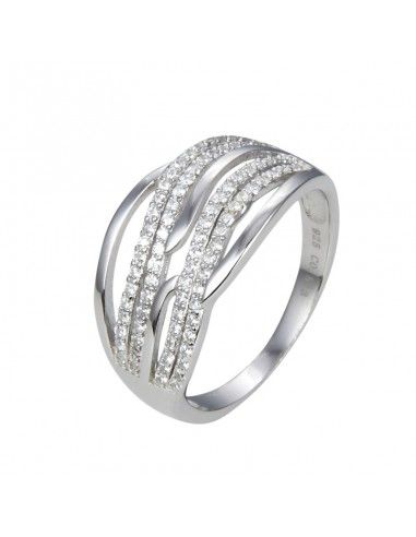 SORTIJA DE MUJER PLATA CON CIRCONITAS
