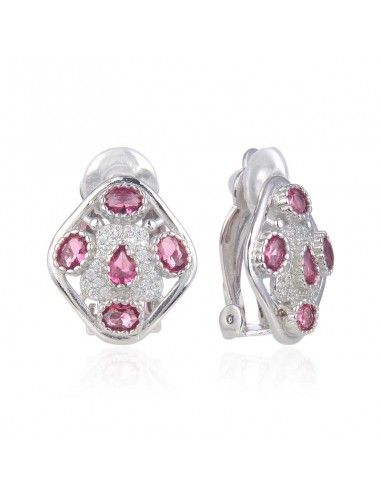 PENDIENTES PLATA ESMERALDA - RUBI-...