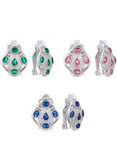 PENDIENTES PLATA ESMERALDA...