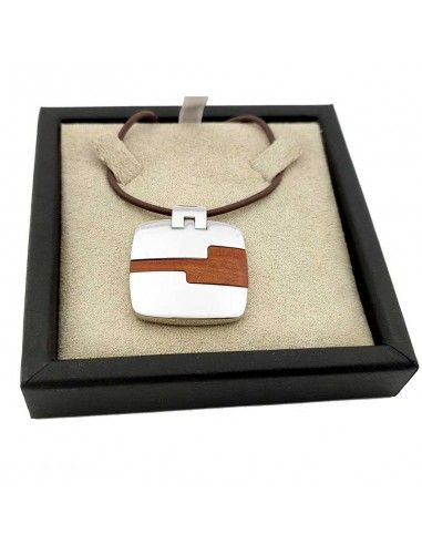 COLGANTE LOTUS ACERO-MADERA