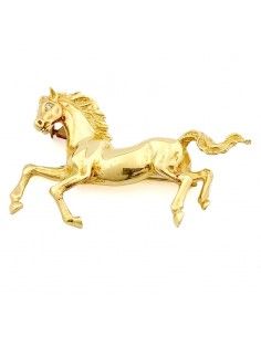 BROCHE - ALFILER CABALLO ORO