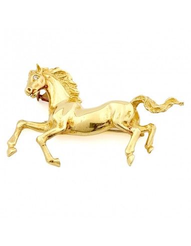 BROCHE - ALFILER CABALLO ORO